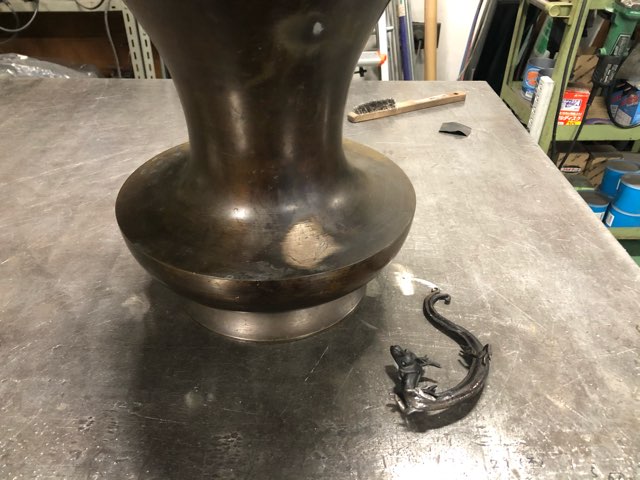アンティーク花瓶　修理