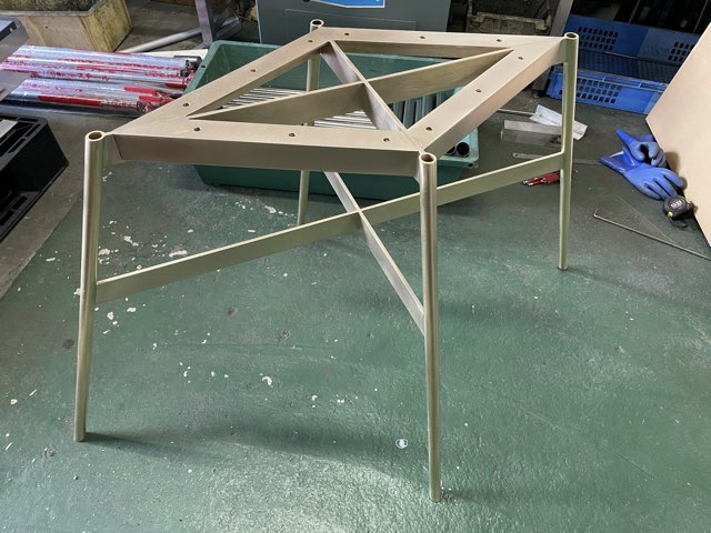 真鍮テーブル脚　製作